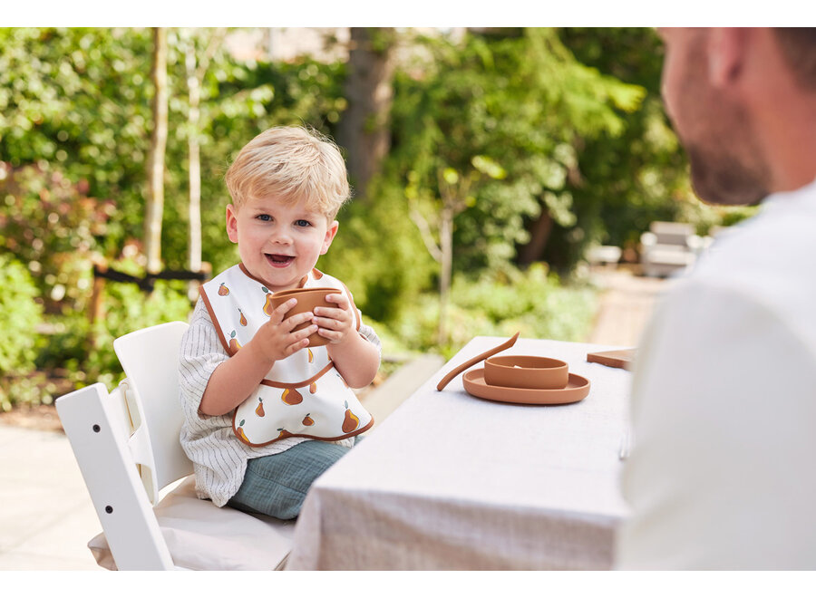 Kinderservies set Siliconen Caramel