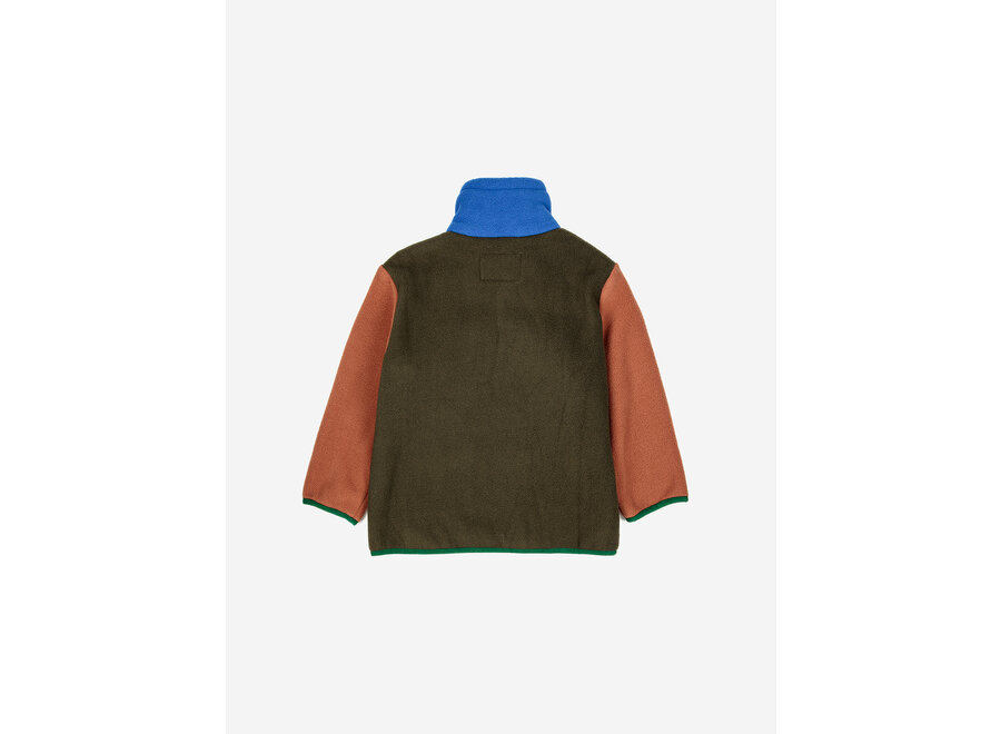 Color block polar fleece jacket