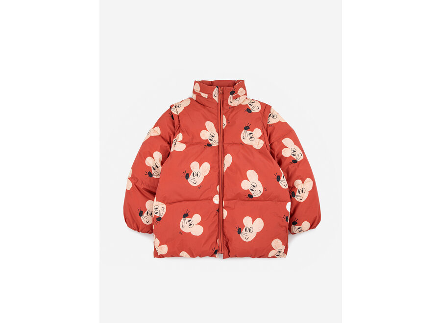 Mouse all over padded anorak KID