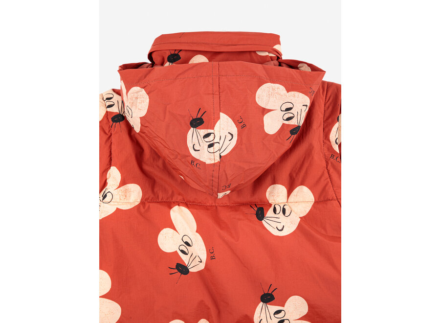 Mouse all over padded anorak KID