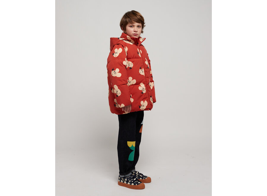 Mouse all over padded anorak KID