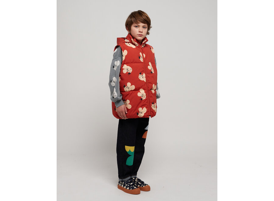 Mouse all over padded anorak KID
