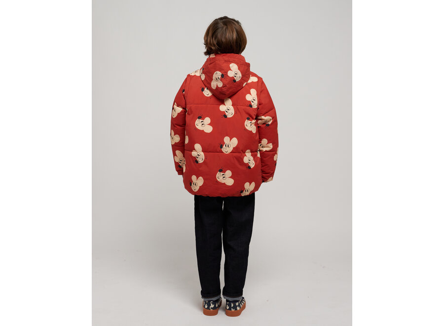 Mouse all over padded anorak KID