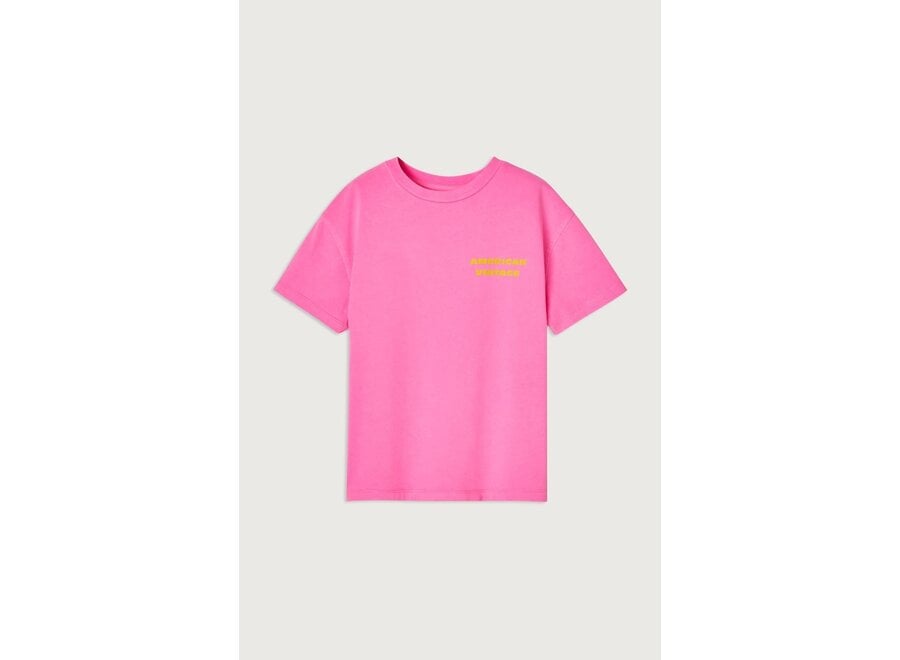 Fizvalley T Shirt Rose Fluo Elvis Otis