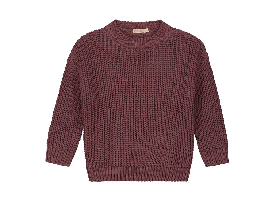 Chunky Knitted Sweater Grape