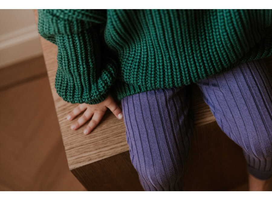 Chunky Knitted Sweater Leaf