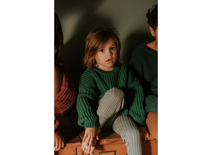 Chunky Knitted Sweater Leaf