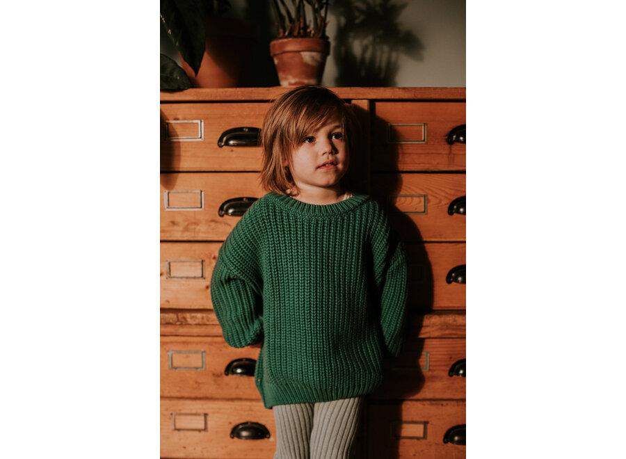 Chunky Knitted Sweater Leaf