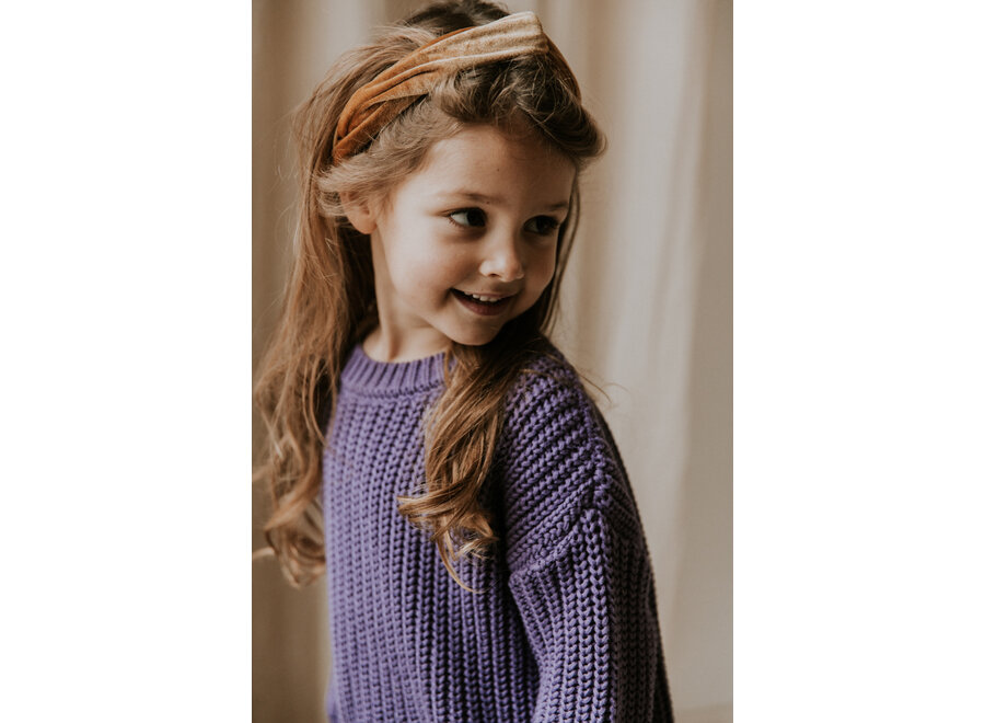 Chunky Knitted Sweater Violet