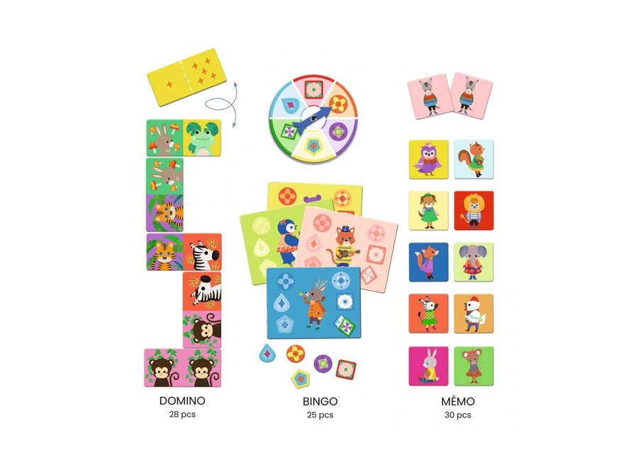 Djeco Bingo Domino Memory Little Friends