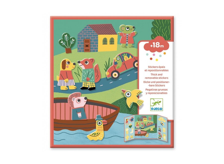 Djeco Herbruikbare Stickers Dieren