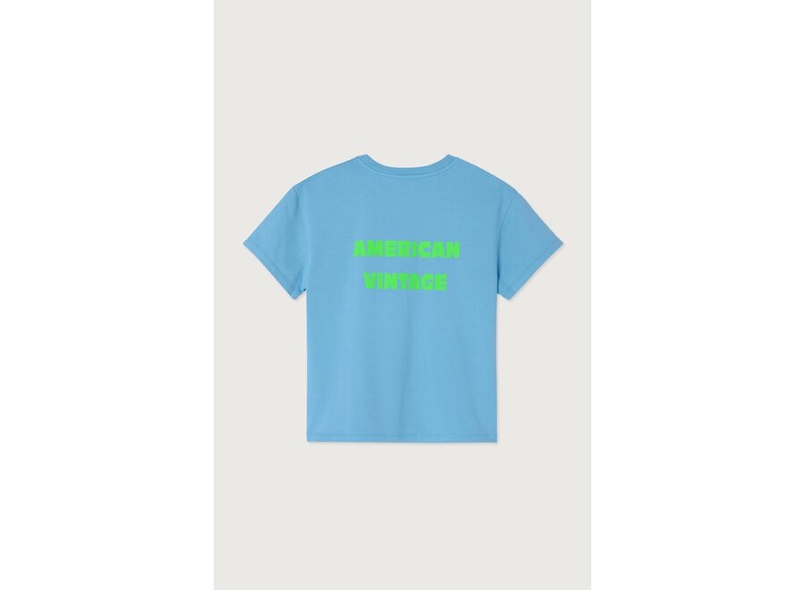 Fizvalley T-shirt Blue Azur Vintage