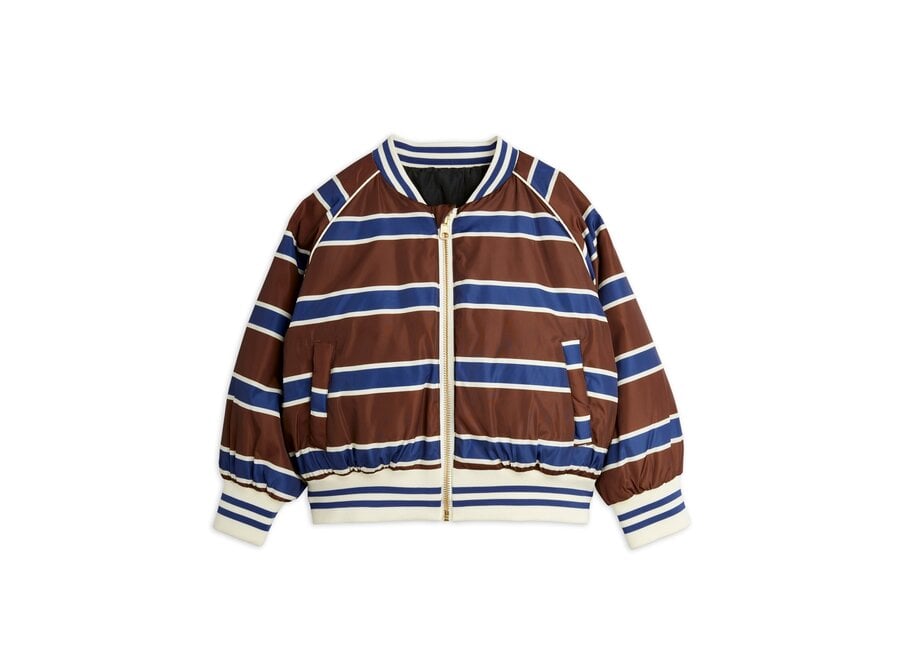 Stripe Reversible Baseball Jacket