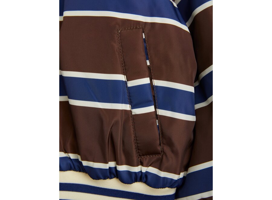 Stripe Reversible Baseball Jacket