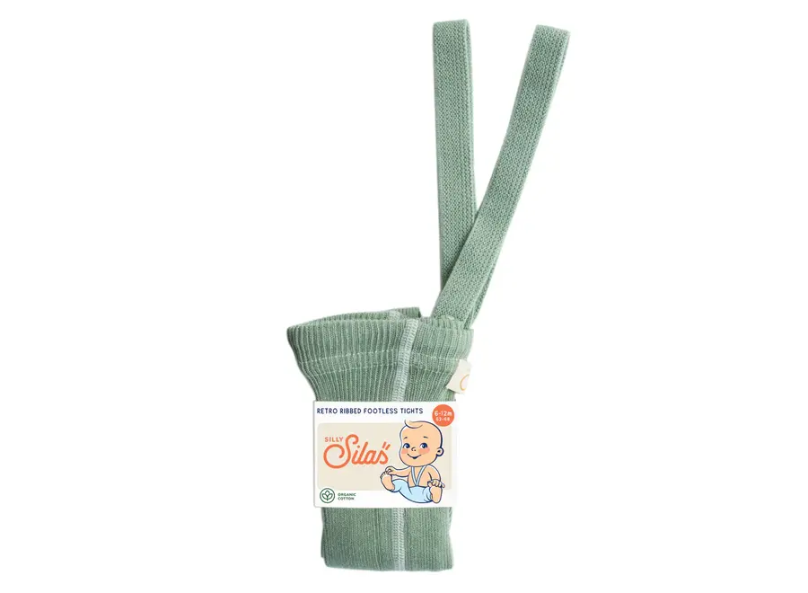 Footless Cotton Tights Matcha Oat Latte