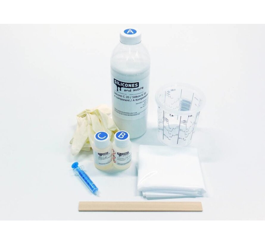 Silicone Condensation 20 Starter kit (Medium Hard, Bleeding)
