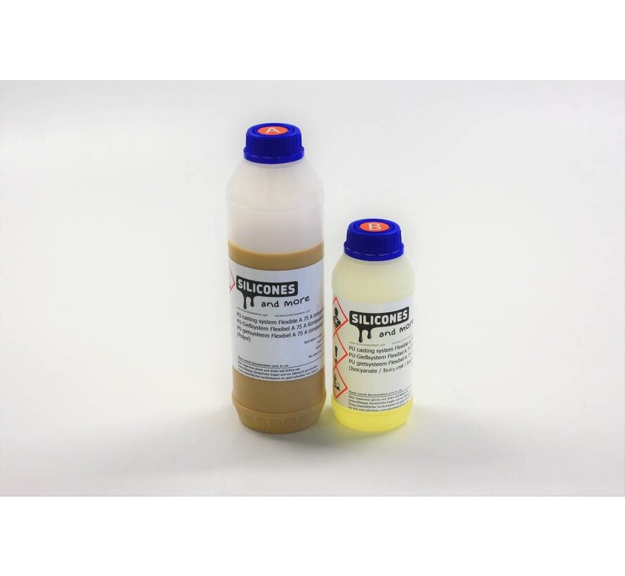 Polyurethane Casting System A75 Flexible Set 1,4 kg.