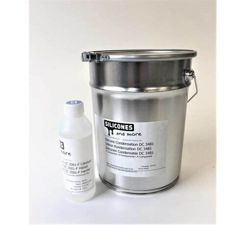 Siliconesandmore Condensation silicone DC 3481 Fast (Medium Hard, Dry)