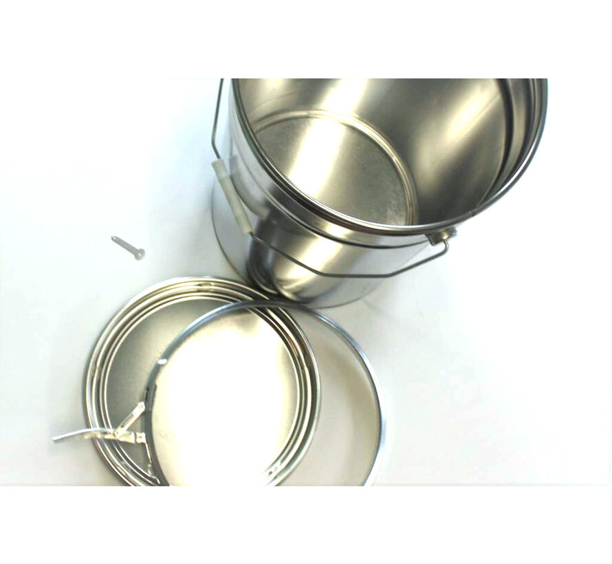 Conisch Vertind plaatstaalblik, 25 Liter inhoud.