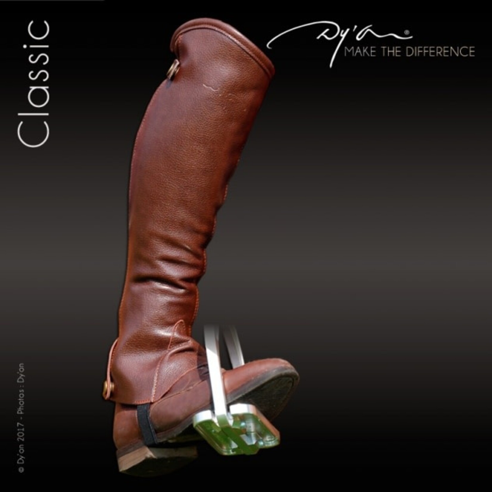 Dyon Dyon Mini-chaps klassiek bruin S