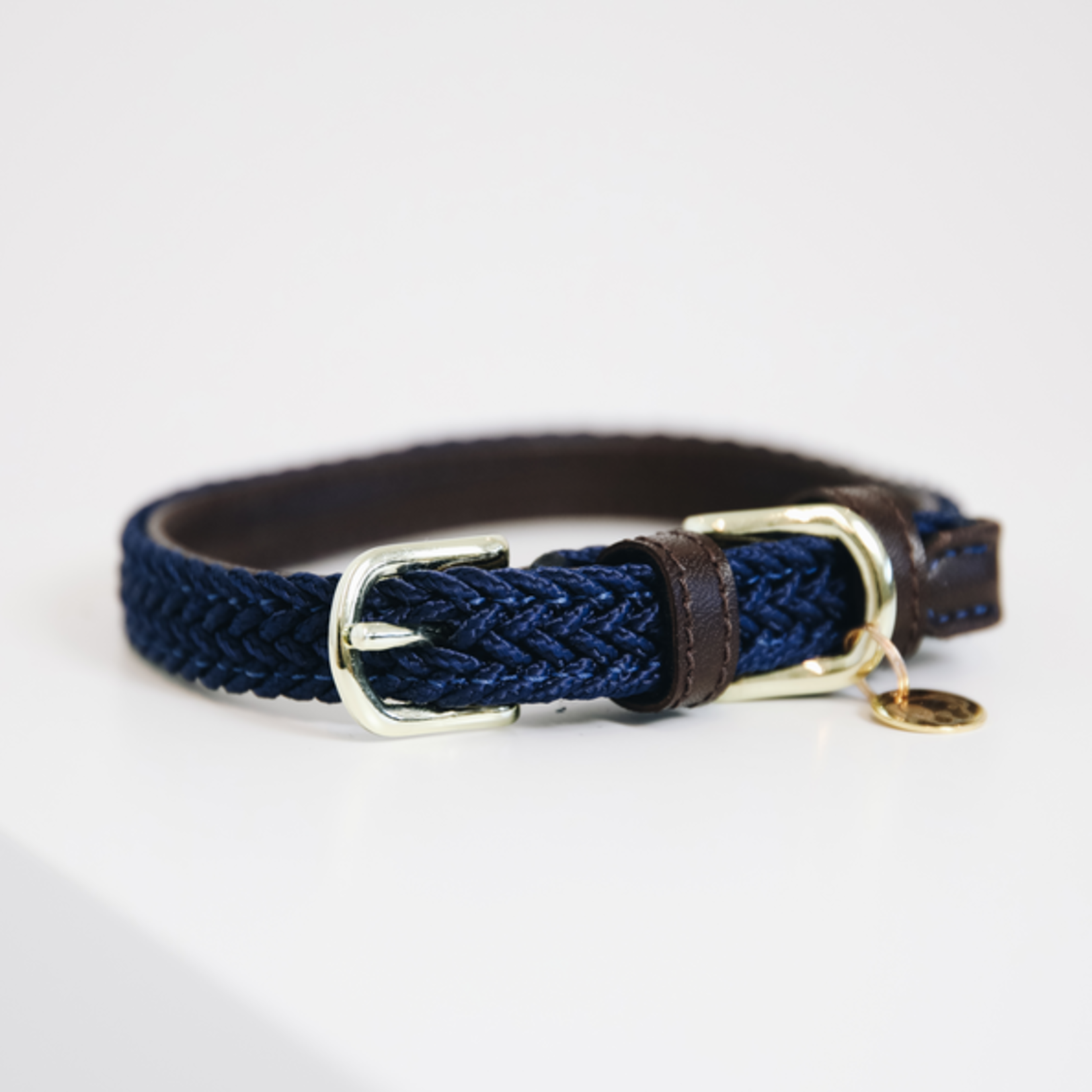 Kentucky Kentucky Gevlochten Nylon Hondenhalsband Navy