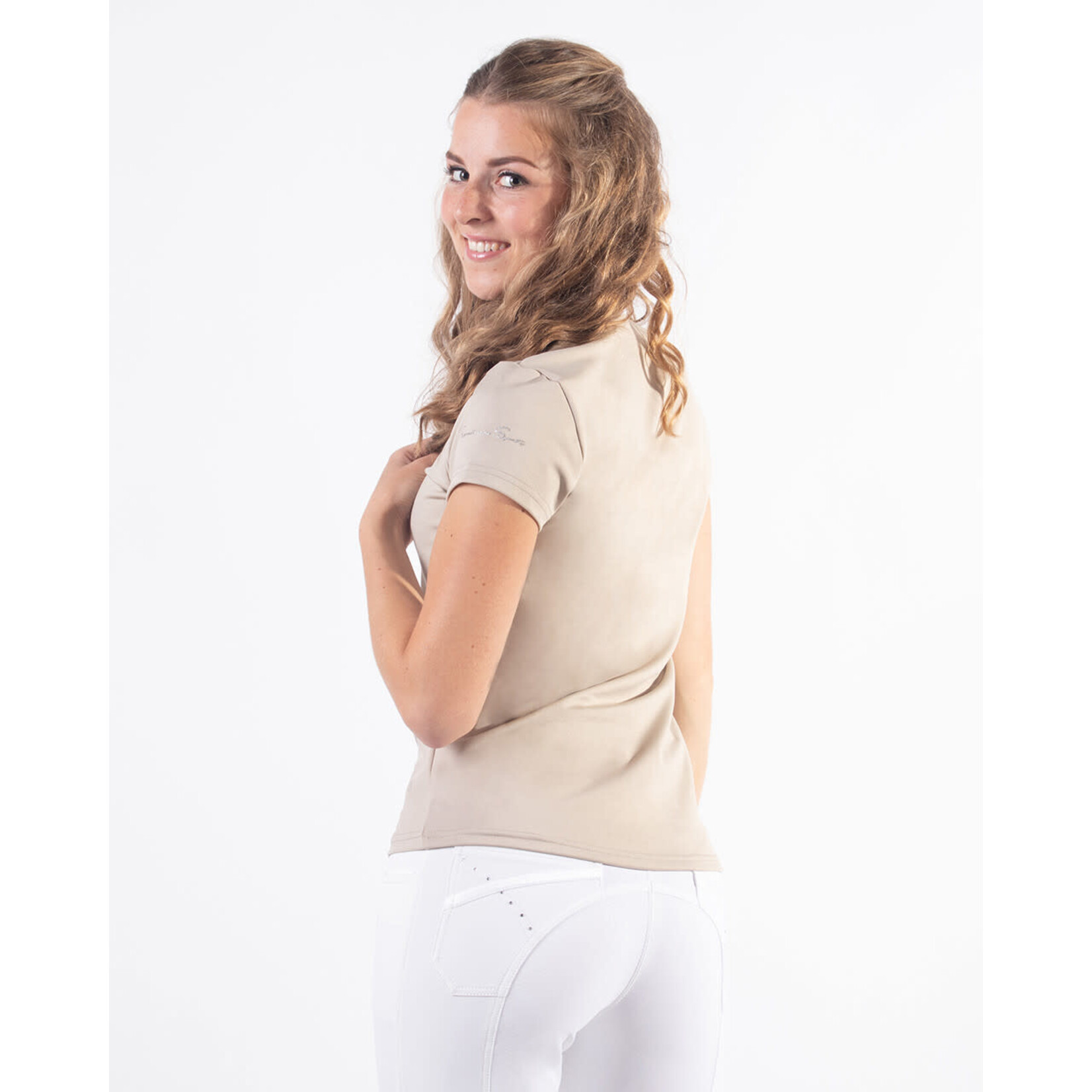 QHP QHP Wedstrijdshirt Riva Beige