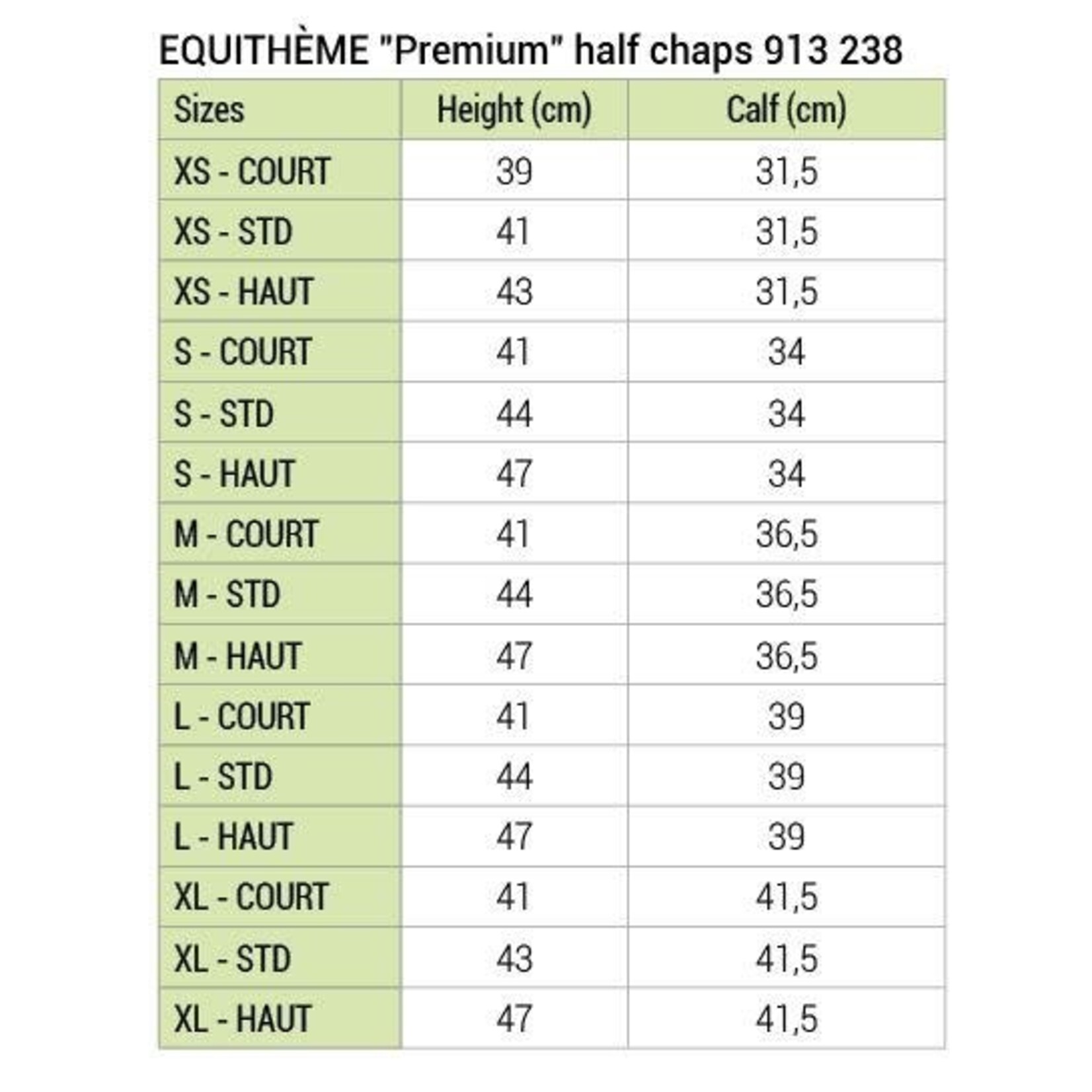 Equithème Equitheme Premium Chaps zwart