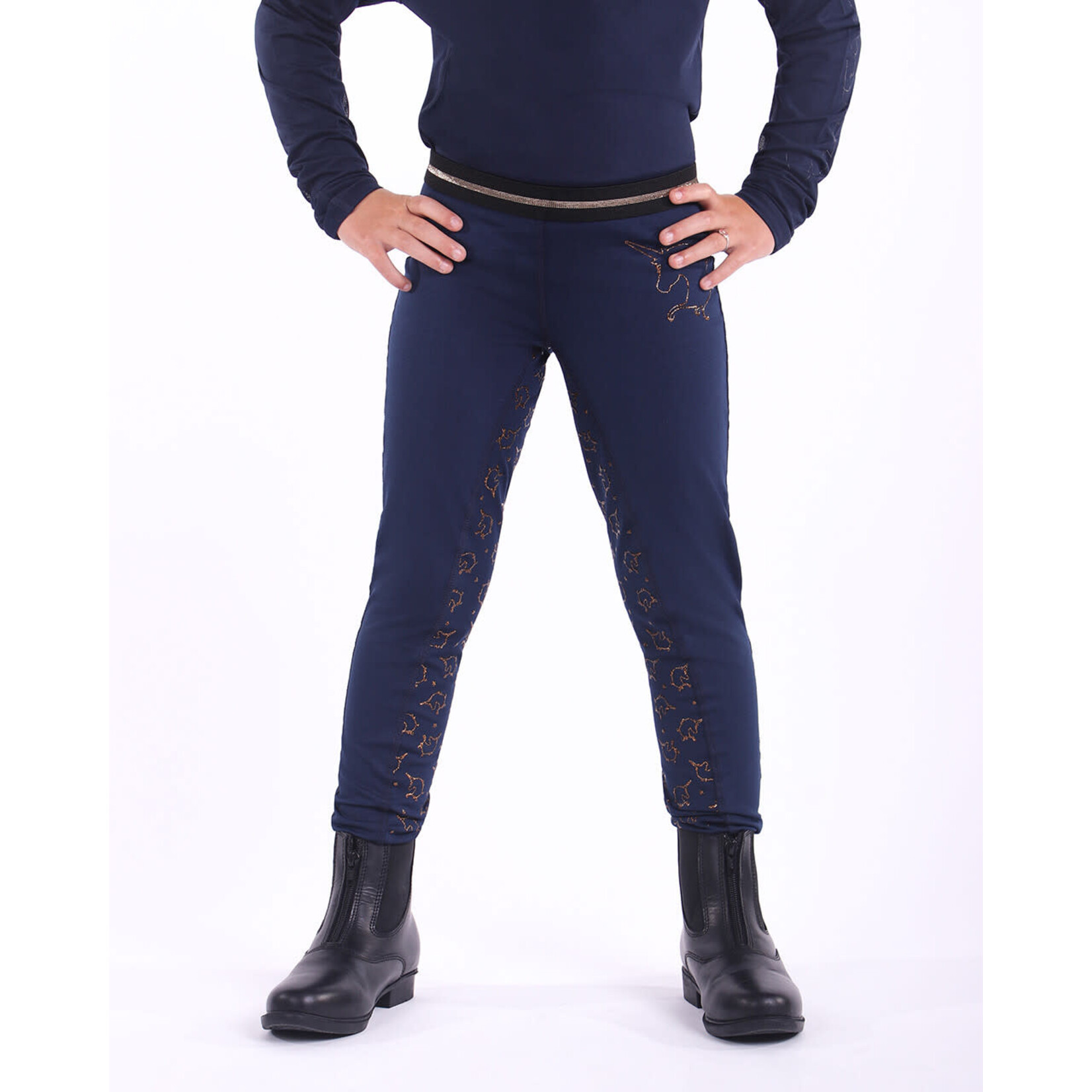 QHP QHP Rijlegging Rosa Junior full grip Navy