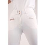 Montar Montar Rijbroek Mollie Highwaist Rosegold Wit