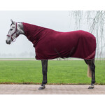 QHP QHP Fleece deken Brilliance met hals Porto Red