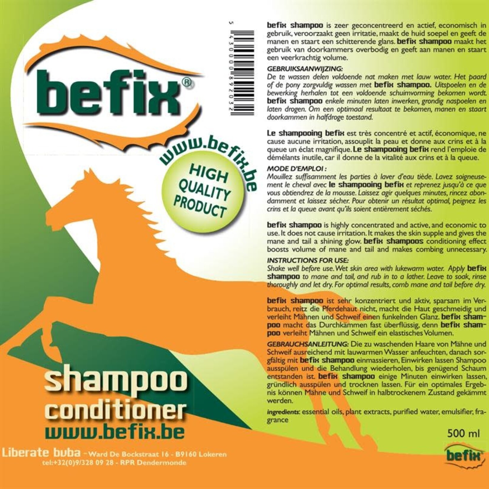 Befix Befix Shampoo + Conditioner 500ml