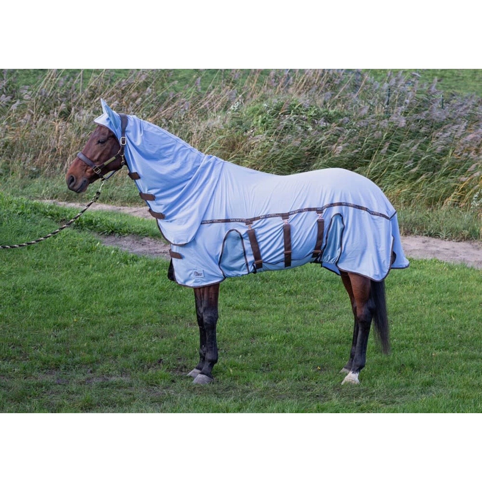 Harry's Horse HH Vliegendeken Mesh Pro Belly met Hals Blauw