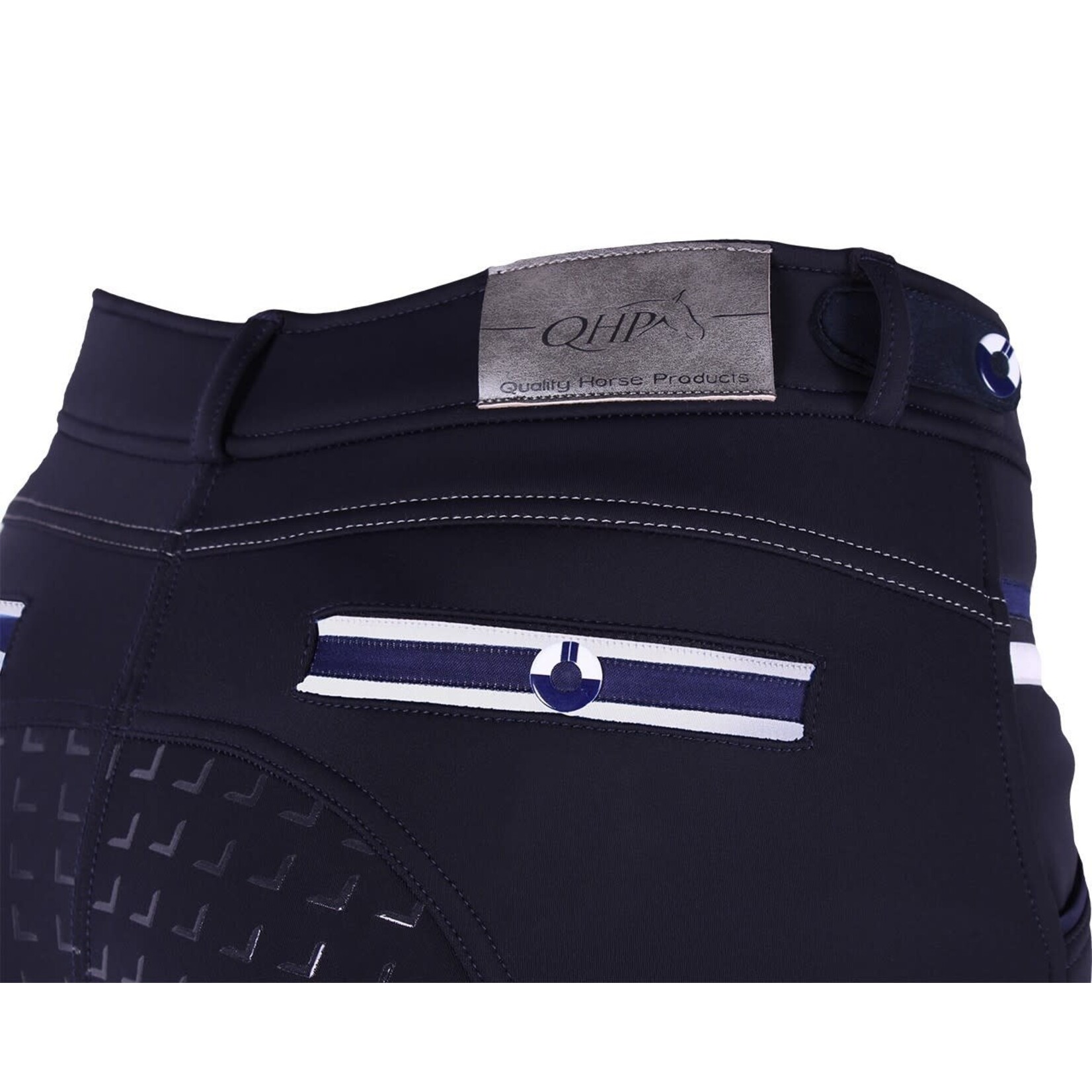 QHP QHP rijbroek softshell emma anti-slip zitvlak navy