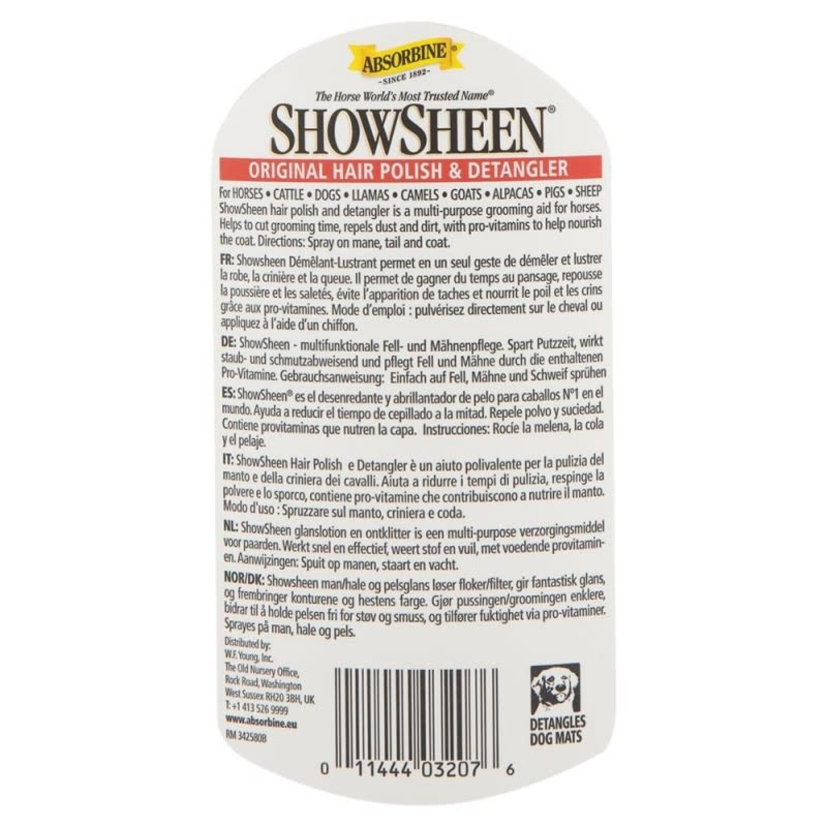 Absorbine Absorbine showsheen Anti-klit 950ml