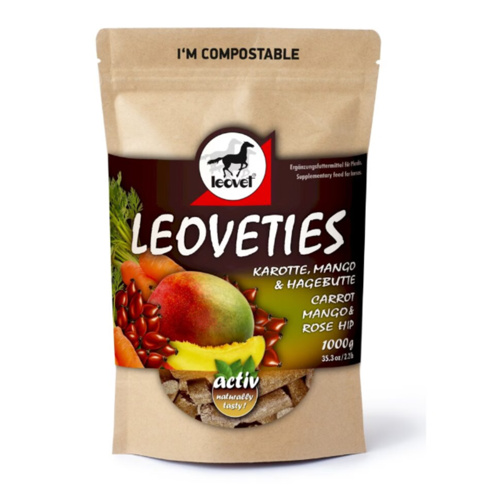 Leovet Leovet Leoveties Snoepjes Wortel Mango Rozenbot. 1kg