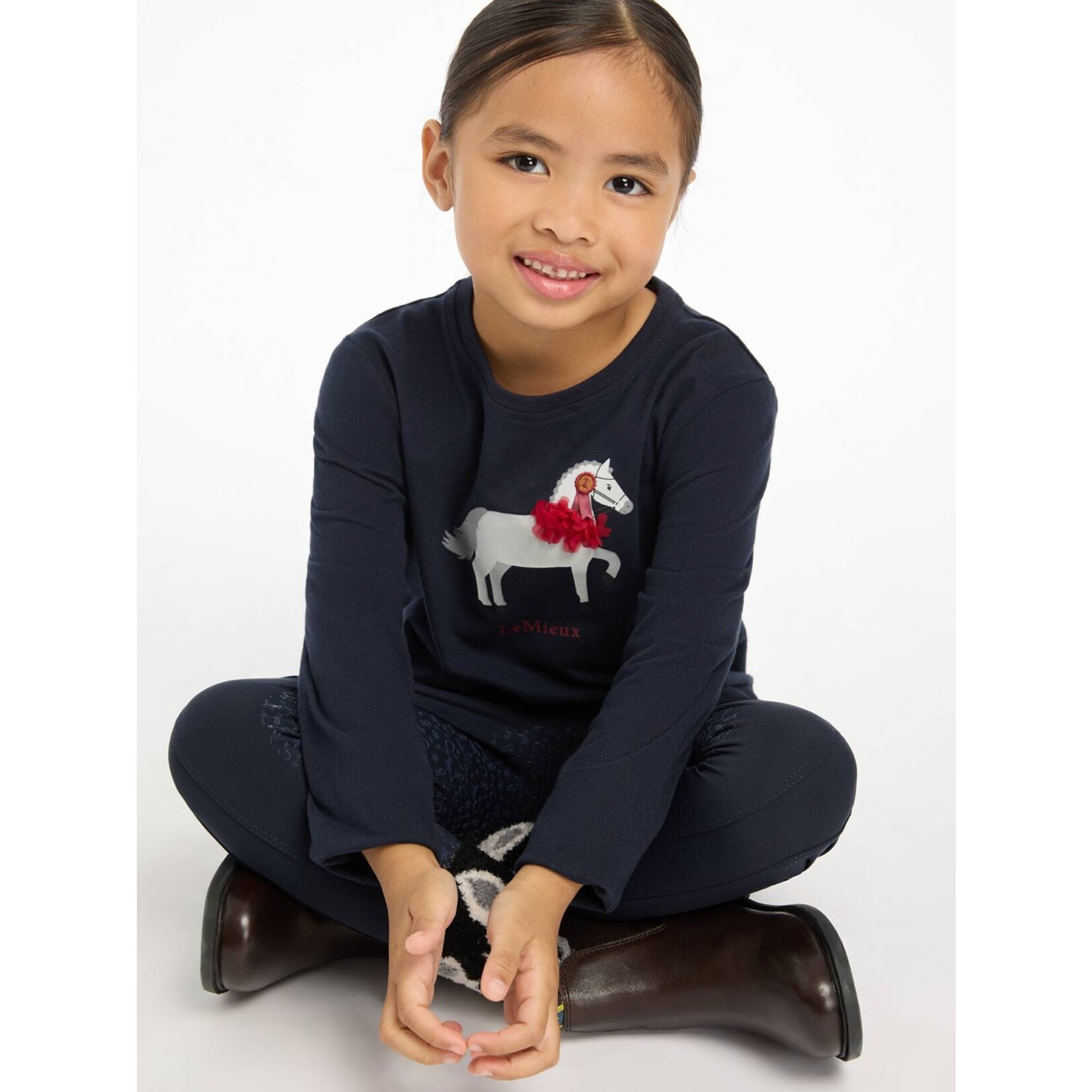 LeMieux LeMieux Mini Long Sleeve Top Jessie Navy