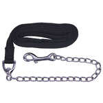 QHP QHP Halstertouw met ketting soft Zwart 2m