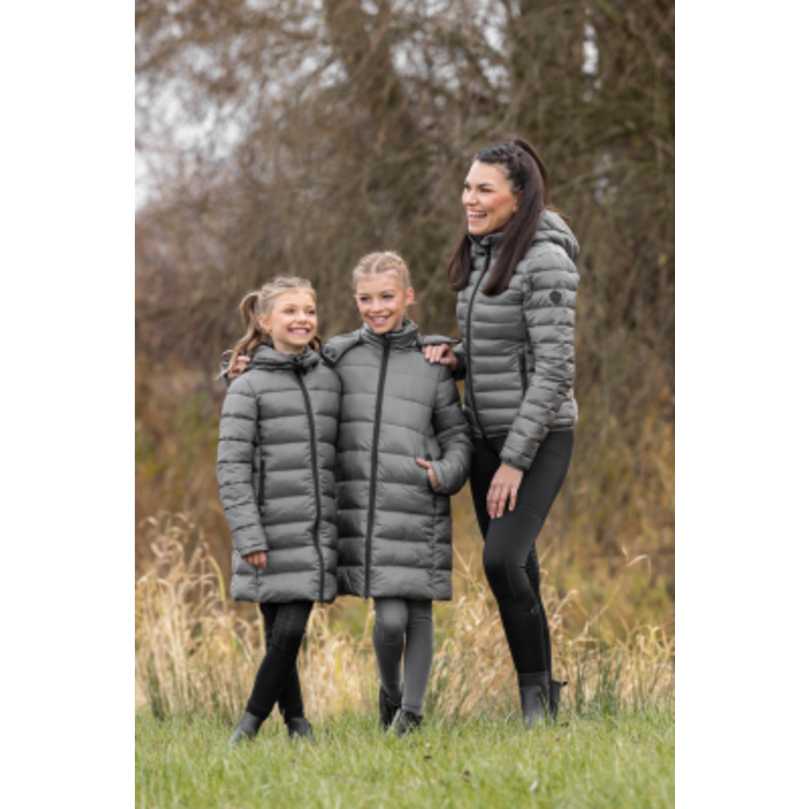 Covalliero Covalliero Winterjas Lang Kind Grijs