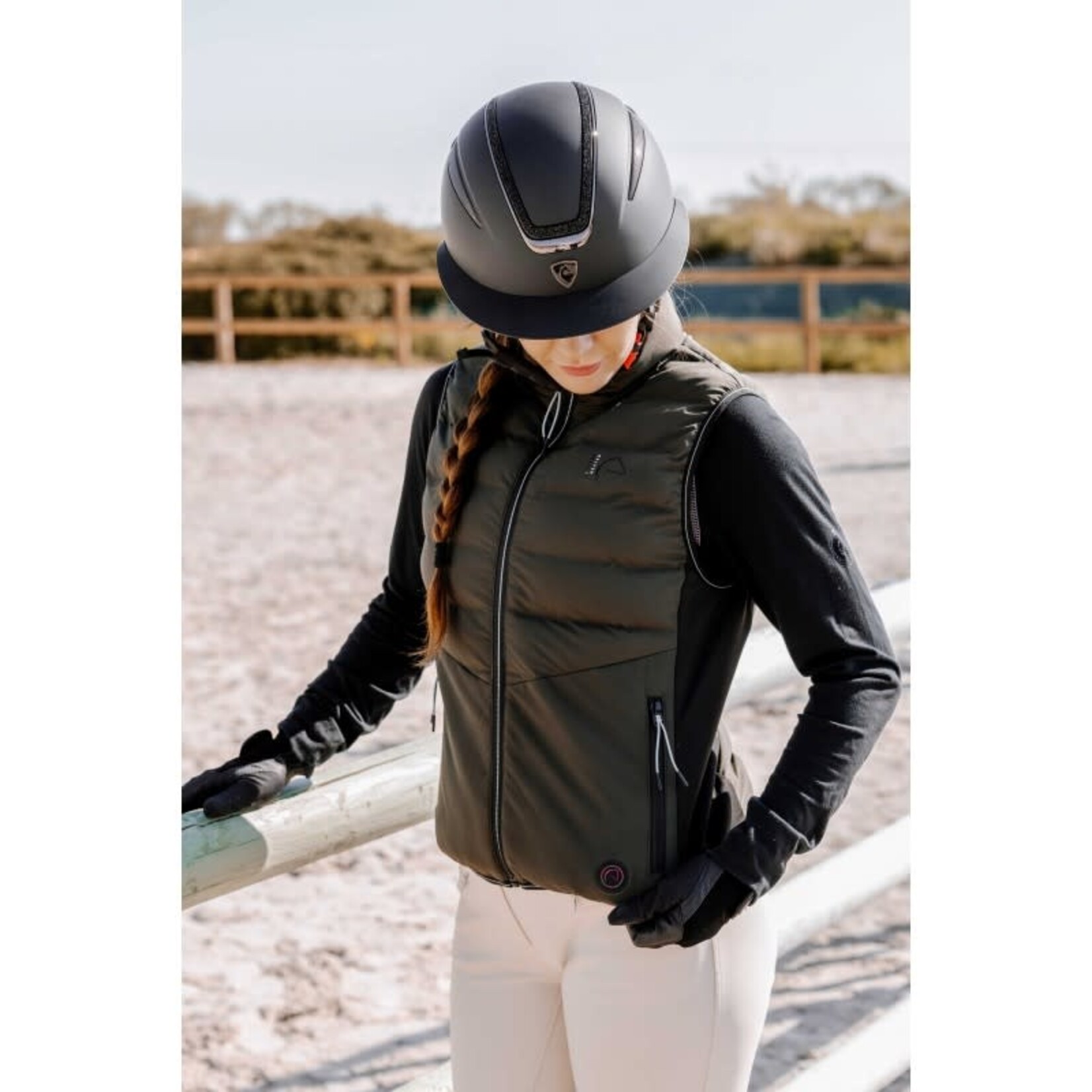 Equithème Equitheme Bodywarmer Verwarmd Khaki