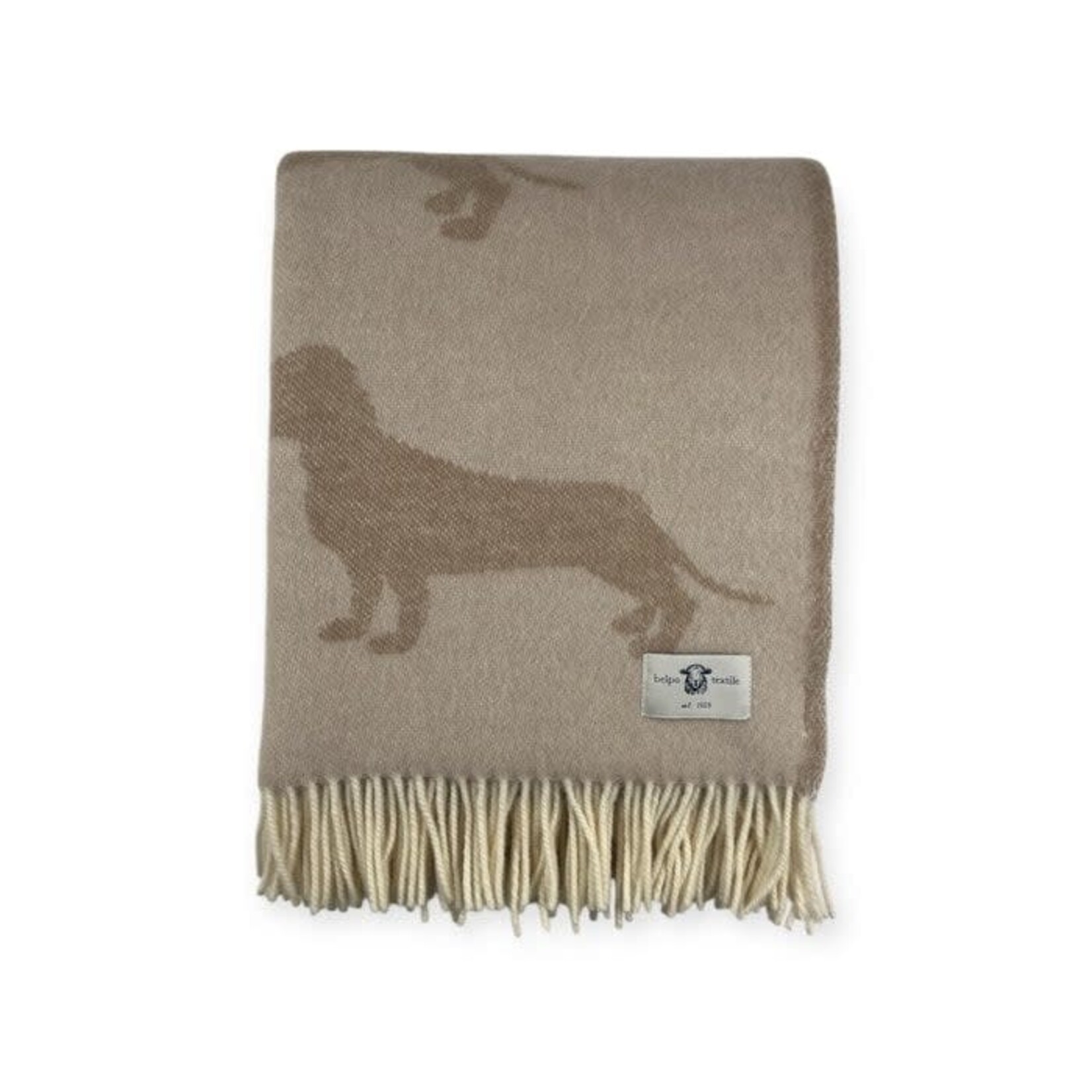 Belpo Bepo Teckel Plaid Beige/Coffee 100% Wol