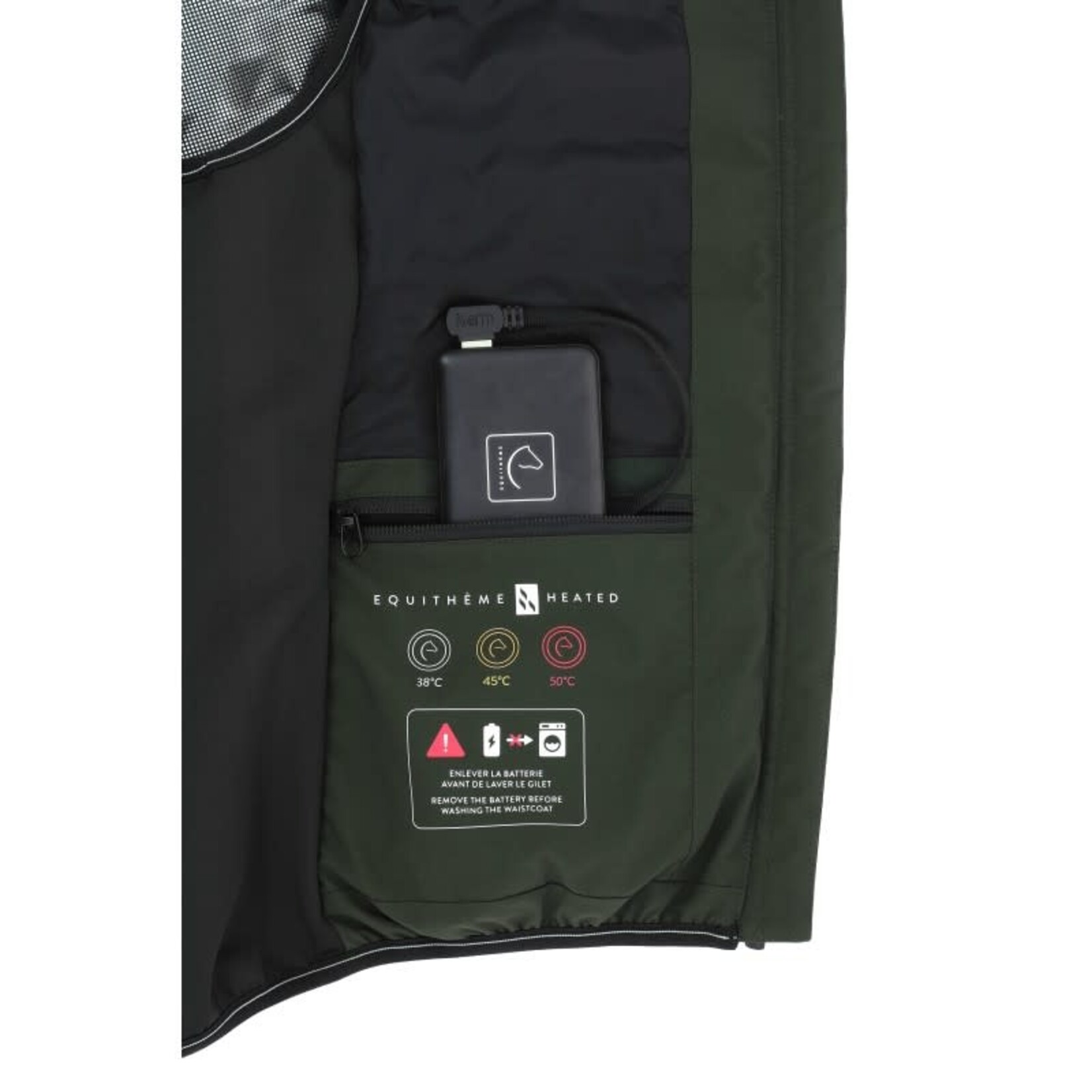 Equithème Equitheme Bodywarmer Verwarmd Khaki