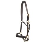 LJ LJ Halster Leder Met Naamplaatje Choco