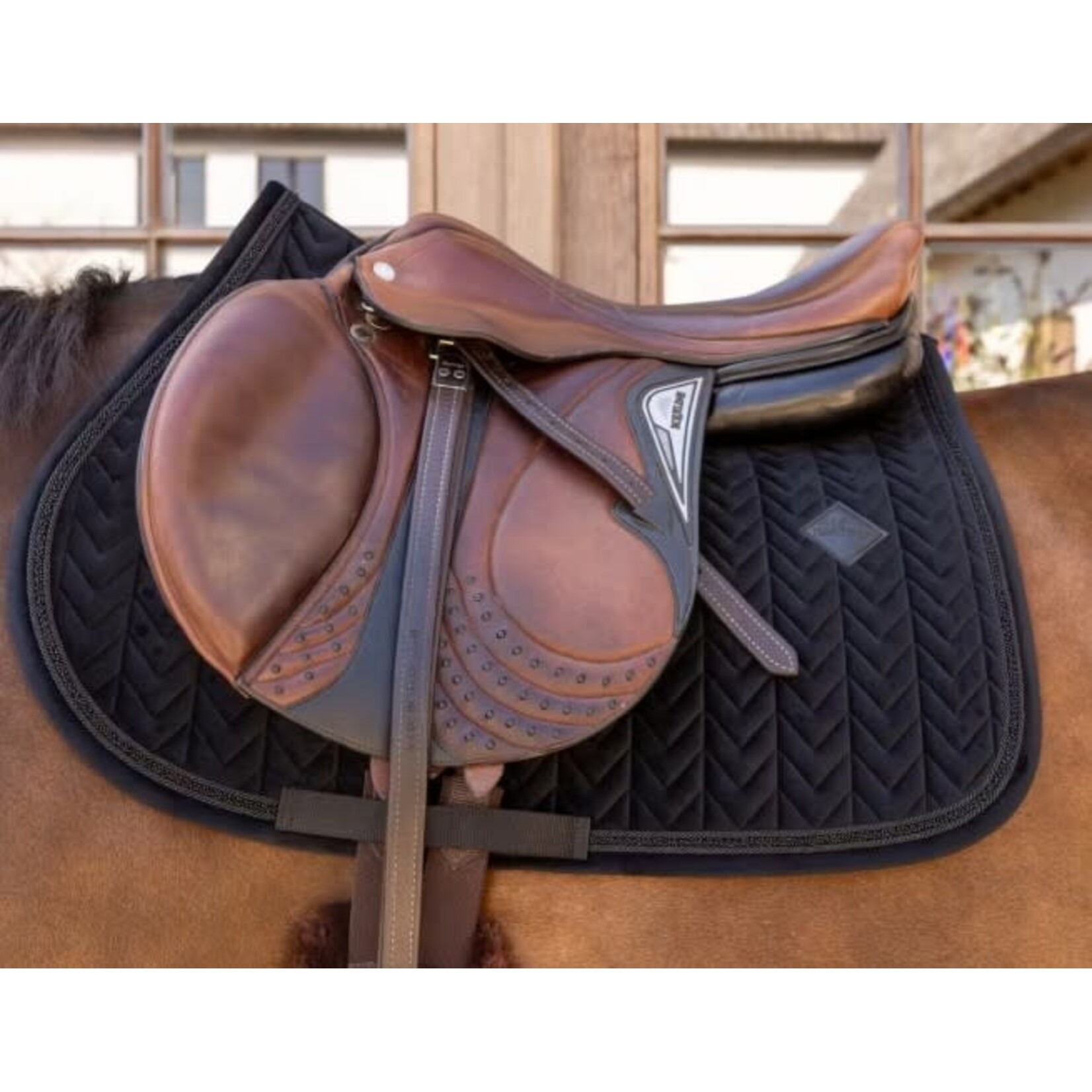 Kentucky Kentucky Zadeldoek Velvet Mini Parels Zwart VZ