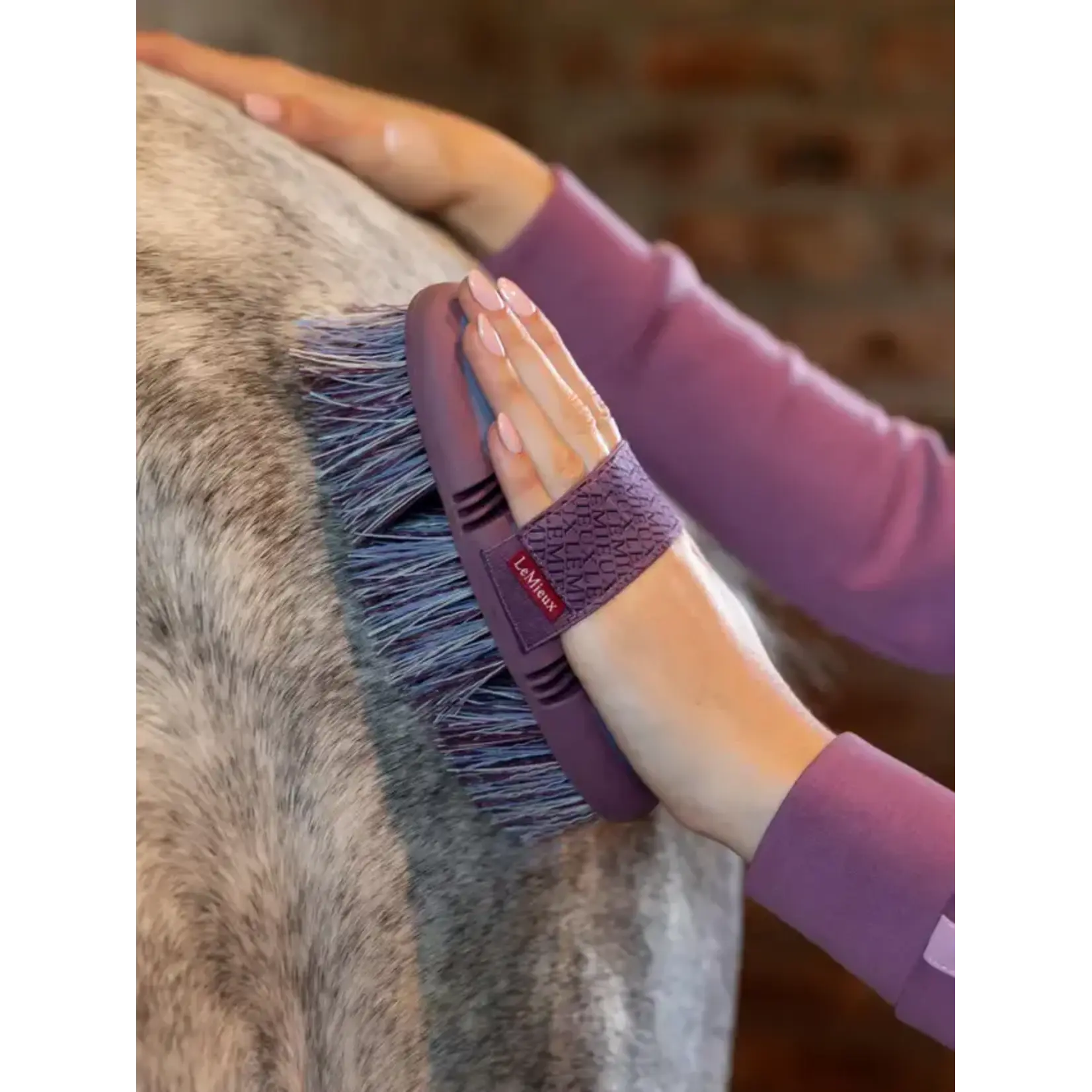 LeMieux Lemieux Flexi Flicky borstel  Powder Blue
