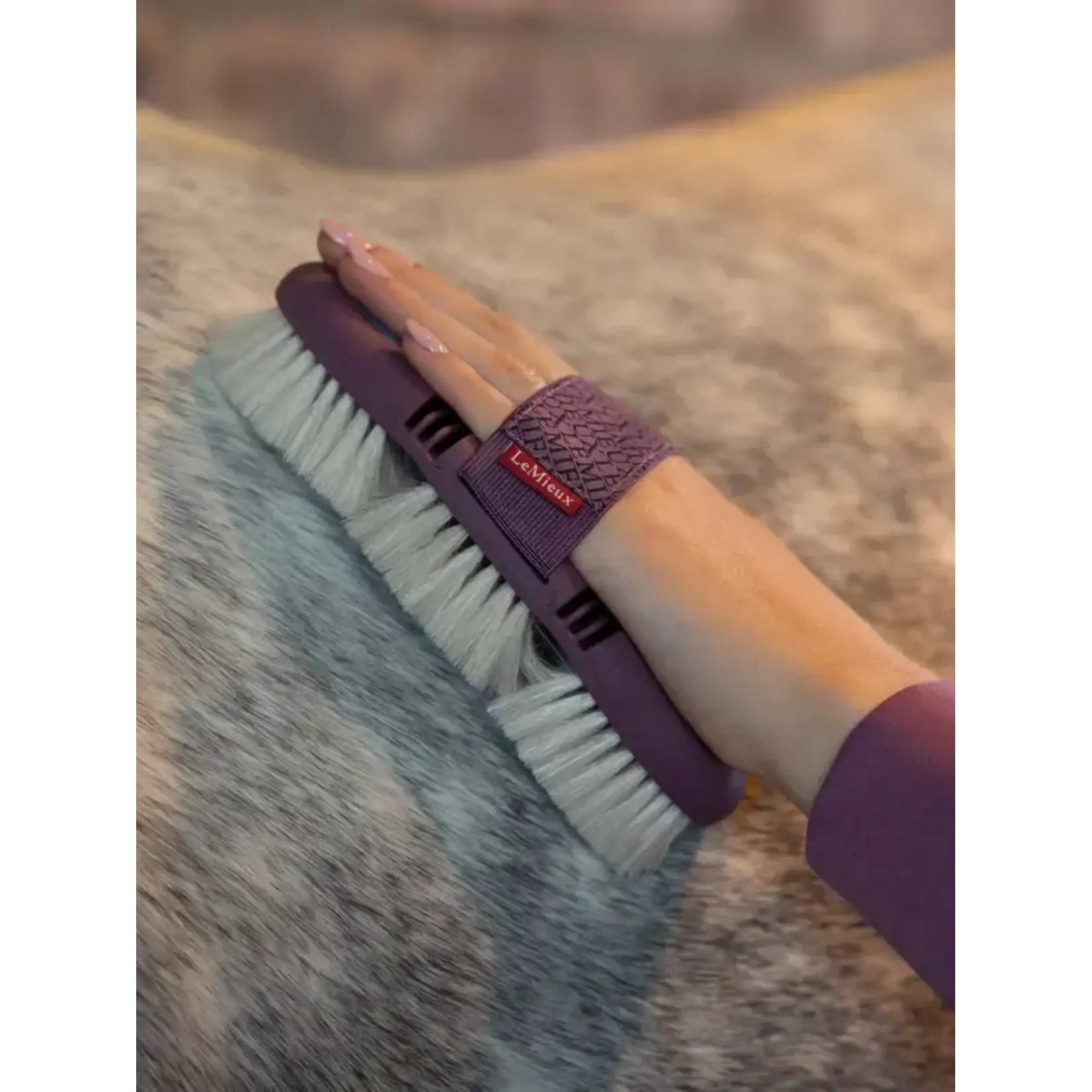 LeMieux Lemieux Flexi Borstel Geitenhaar Powder Blue