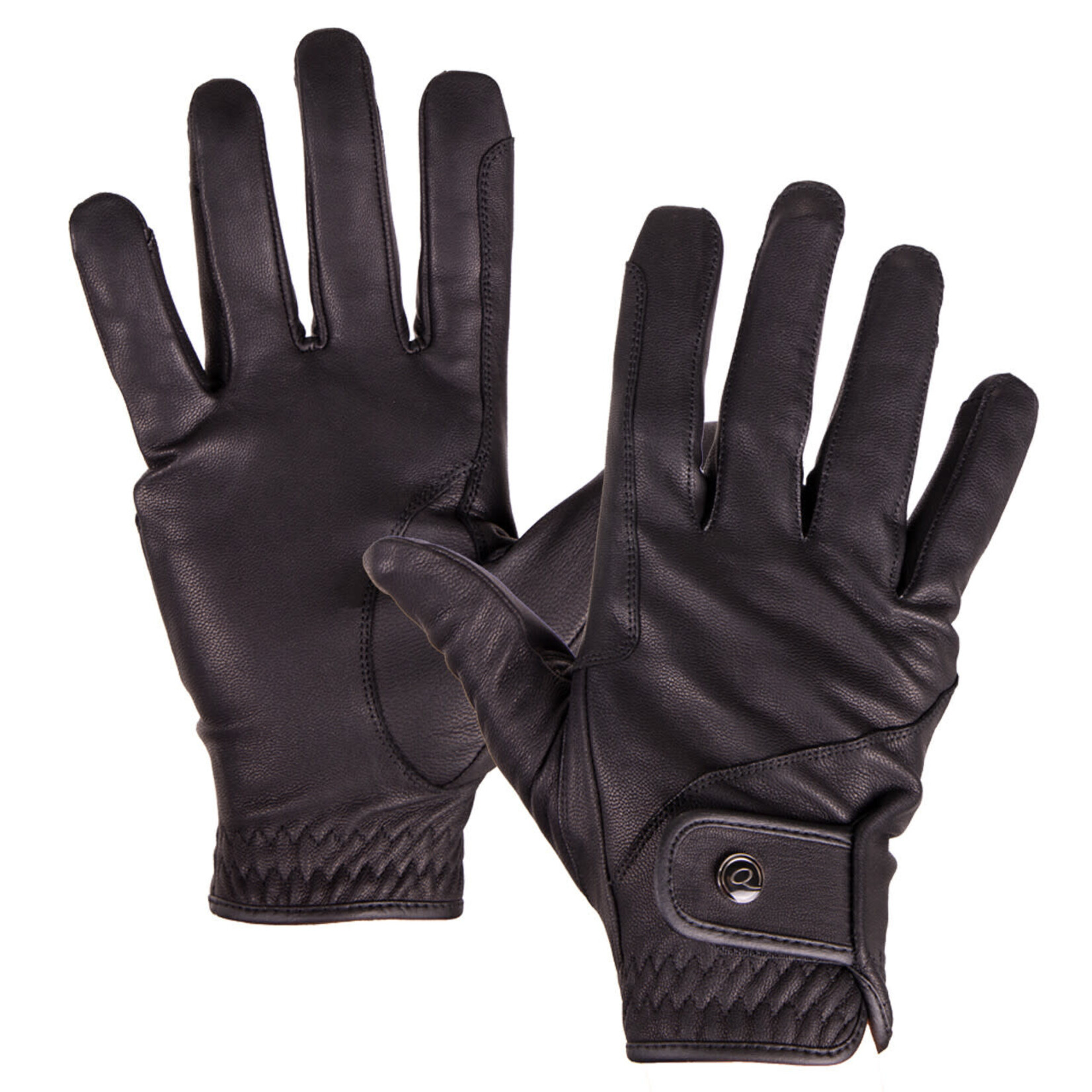 QHP QHP Handschoen Leather Pro Zwart