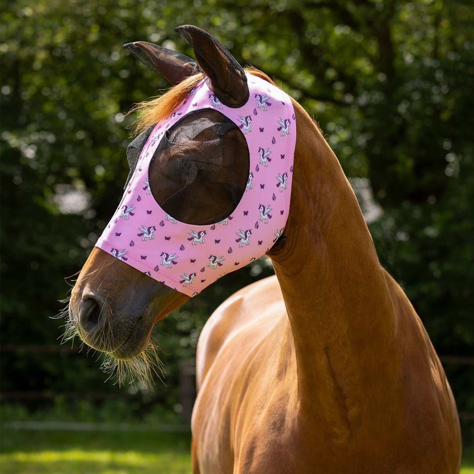 QHP QHP Vliegenmasker Super Bug Unicorn Print