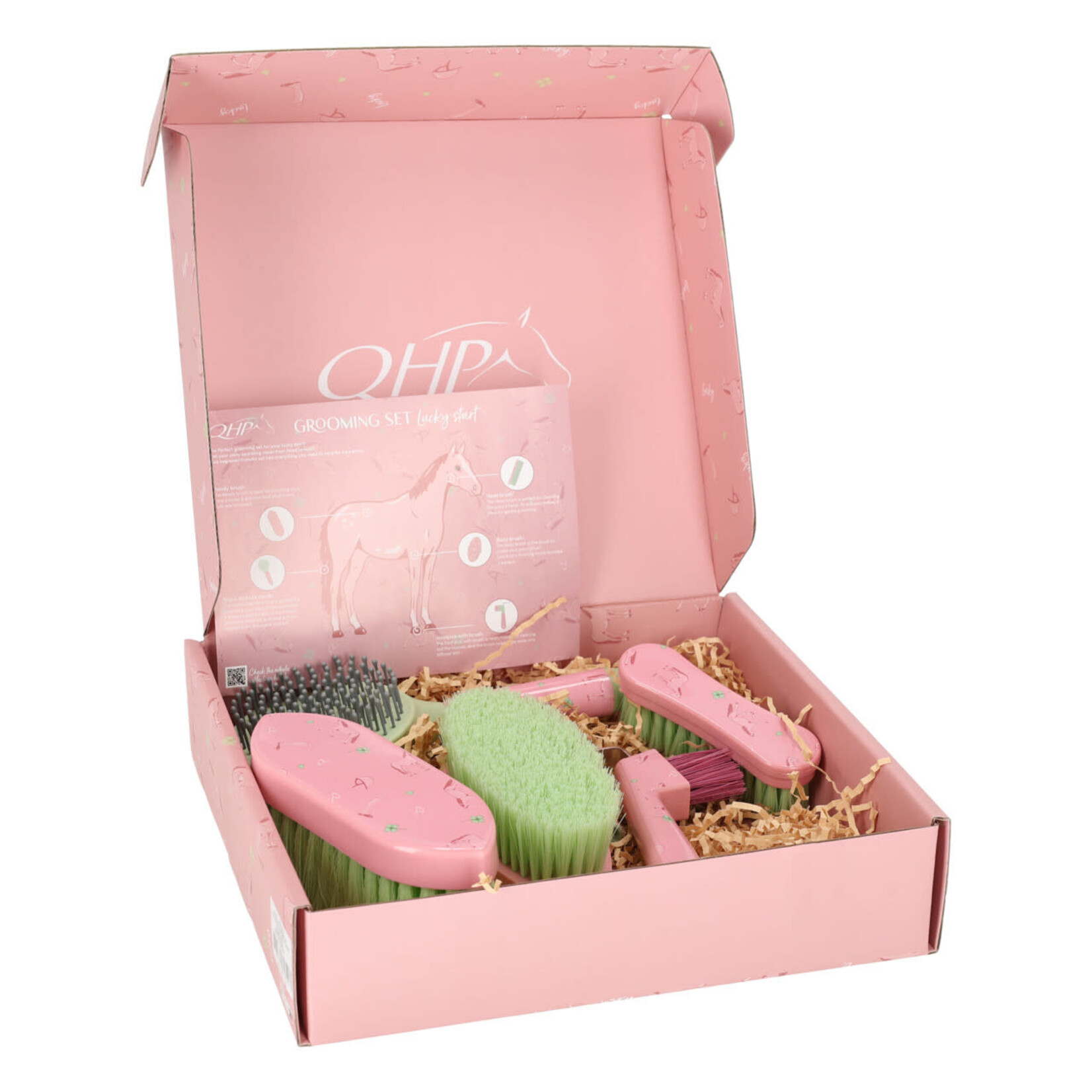 QHP QHP Borstelset Lucky Start Pink