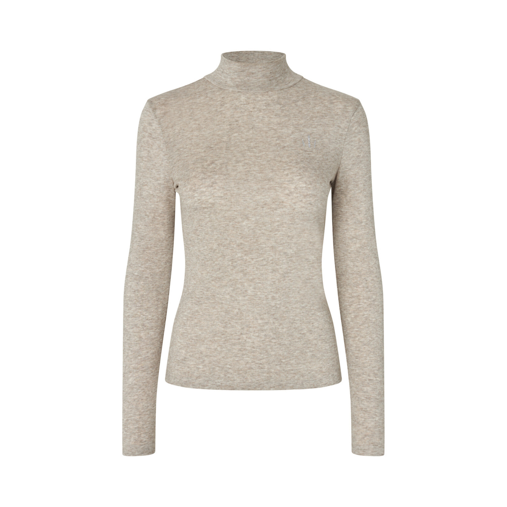 Kingsland Kingsland Geweven Rolkraag Shirt Abigail Beige