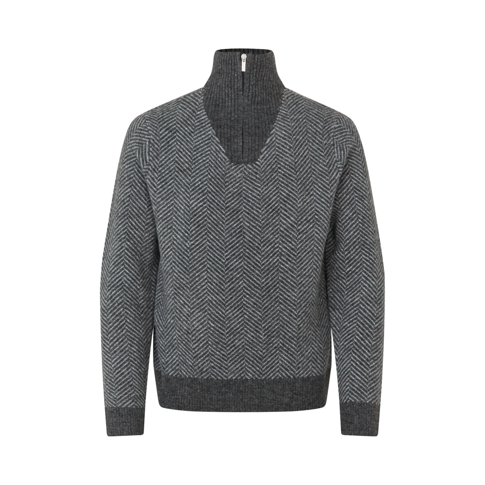 Kingsland Kingsland Andrew Herentrui met halve rits Dark Grey